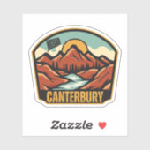 Sticker Cantorbéry, Connecticut (Feuille)