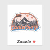 Sticker Cantorbéry, Connecticut (Feuille)