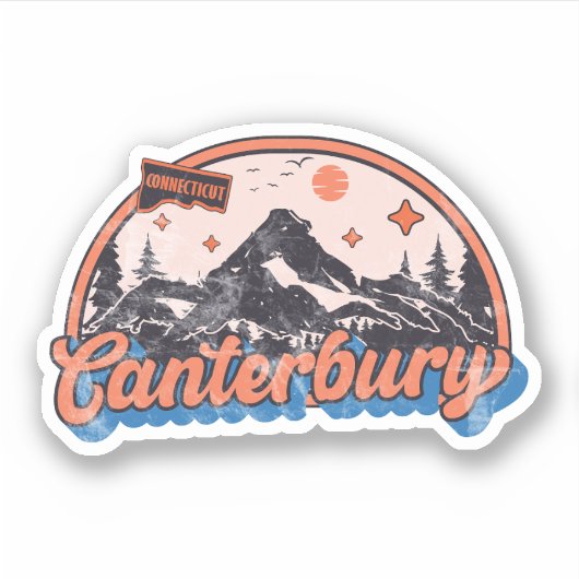 Sticker Cantorbéry, Connecticut (Devant)