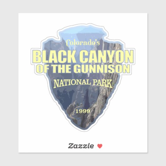 Sticker Canyon noir de la Gunnison (flèche) (Feuille)