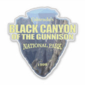 Sticker Canyon noir de la Gunnison (flèche) (Devant)