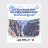 Sticker Canyon noir du parc national Gunnison CO (Feuille)