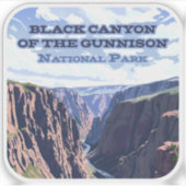 Sticker Canyon noir du parc national Gunnison CO (Devant)