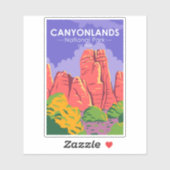 Sticker Canyonlands National Park Utah Vintage (Feuille)
