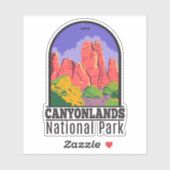 Sticker Canyonlands National Park Utah Vintage (Feuille)