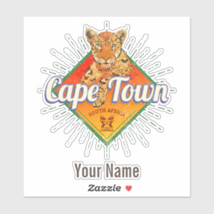 Sticker Cap Afrique du Sud Retro Leopard Vintage