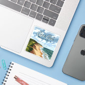 Sticker Cape Cod Beach Mer Massachusetts Bleu (Ordinateur portable avec iPhone)