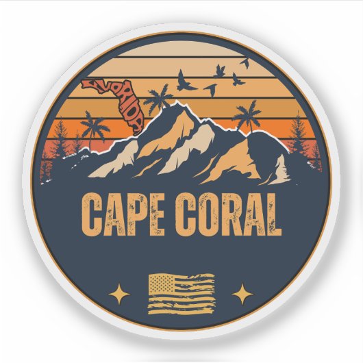 Sticker Cape Coral, Floride (Devant)