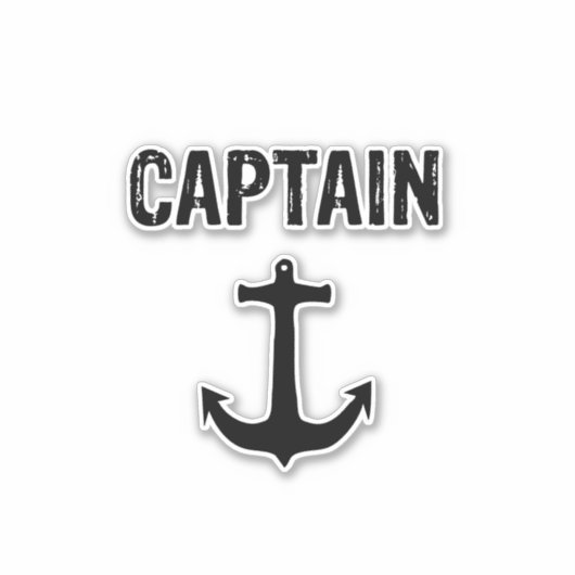Sticker Capitaine, conception minimaliste (Devant)