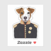 Sticker Capitaine Jack Russell (Feuille)