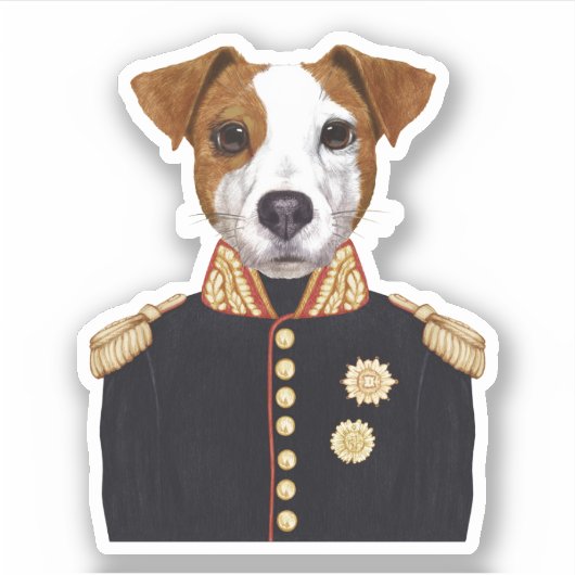 Sticker Capitaine Jack Russell (Devant)