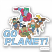 Sticker Capitaine Planète et les Planètes - Allez Planète  (Devant)