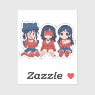 Sticker Cappy Mita Sleepy Mita Kind Mita Chibi Cute Anime 