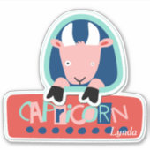 Sticker Capricorne de la chèvre Zodiac Contour (Devant)