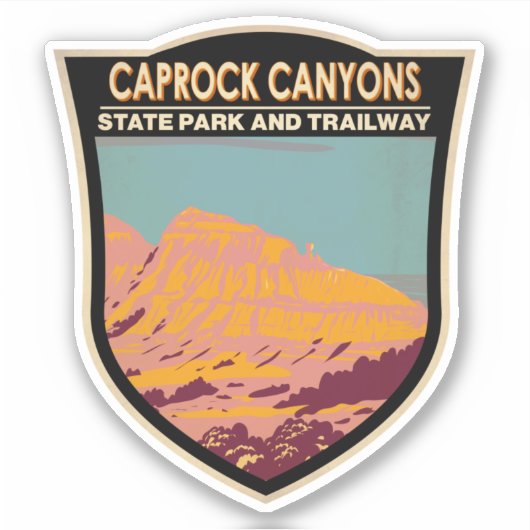 Sticker Caprock Canyons State Park et Trail Texas (Devant)