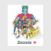 Sticker Captain Planet Group Graphic - La Puissance Est À  (Feuille)