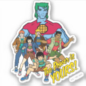 Sticker Captain Planet Group Graphic - La Puissance Est À  (Devant)