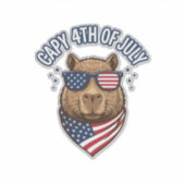Sticker Capy 4 juillet Conception vectorielle de capybara (Devant)
