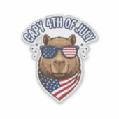 Sticker Capy 4 juillet Conception vectorielle de capybara (Devant)