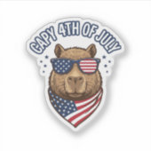 Sticker Capy 4 juillet Conception vectorielle de capybara (Devant)