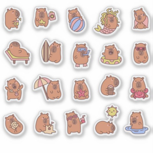 Sticker capybara (Devant)