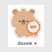 Sticker Capybara Delulu certifié (Feuille)