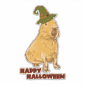 Sticker Capybara drôle - Rongeur d'Halloween (Devant)