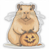 Sticker Capybara et Pumkin Halloween (Devant)
