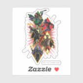 Sticker Caractère Adam noir Diamètre Burst Graphic (Feuille)