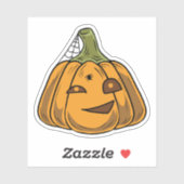 Sticker Caractère Citrouille Halloween (Feuille)