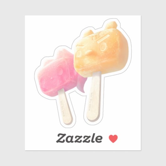 Sticker Caractère Popsicles (Feuille)