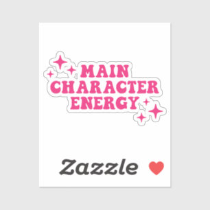 Sticker Caractère principal Énergie rose