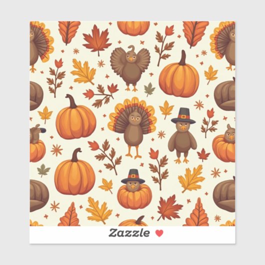 Sticker caractères d'action de grâce (Feuille)