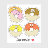 Sticker Caractères Donut (Feuille)