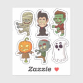 Sticker Caractères Halloween (Feuille)