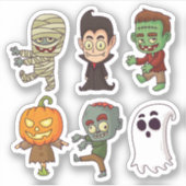 Sticker Caractères Halloween (Devant)