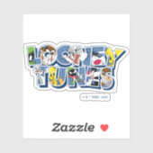 Sticker Caractères LOONEY TUNES™ en lettres (Feuille)