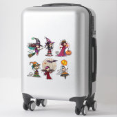 Sticker Caractères Whimsical Halloween par Molly Harrison (Sur valise)