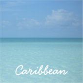 Sticker Caraïbes Horizon Tropical Turquoise Bleu (Recto)