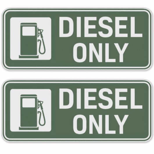 Sticker Carburant diesel uniquement (Devant)