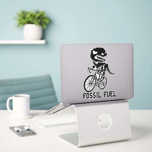 Sticker Carburant fossile (Ordinateur portable sur le bureau)