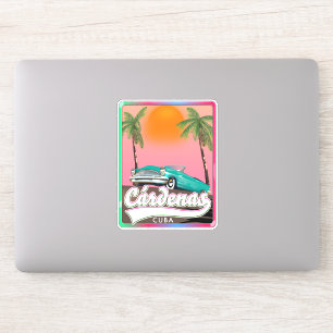 Sticker Cárdenas Cuba poster de voyage vintage