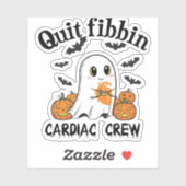 Sticker Cardiac Crew Funny Boo-Ghost Citrouille (Feuille)
