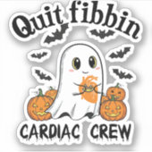 Sticker Cardiac Crew Funny Boo-Ghost Citrouille (Devant)