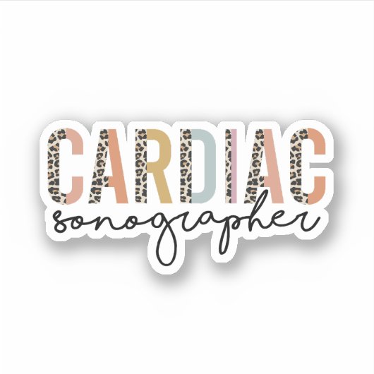 Sticker Cardiac Sonographer, Cardiac Sonographie Cadeau (Devant)