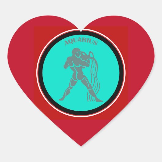 Sticker cardiaque Aquarius (Devant)