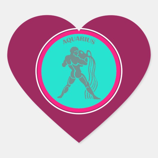 Sticker cardiaque Aquarius (Devant)