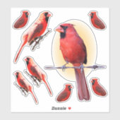 Sticker Cardinal (Feuille)
