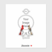 Sticker Cardinal du Nord SongBird (Feuille)