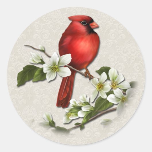 Sticker cardinal et Dogwood masculin (Devant)